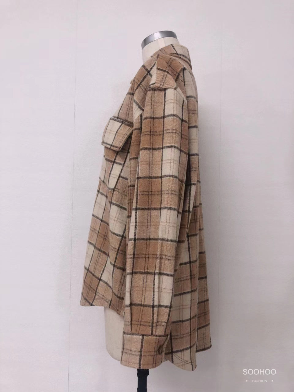 SH1001 Brown checked TOP