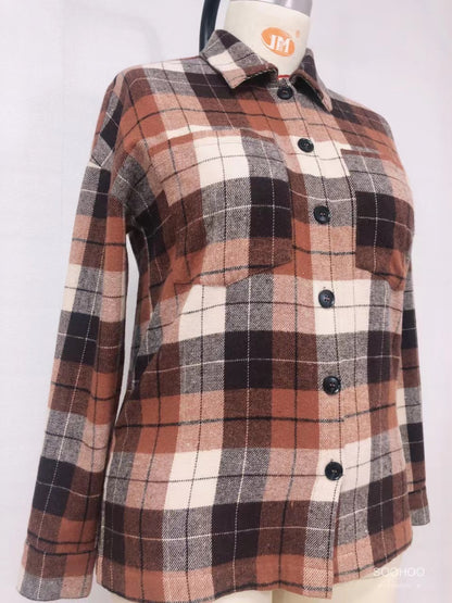 SH1004 Dark red checked top