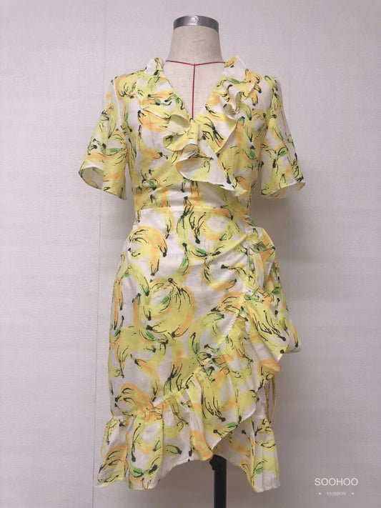 SH2002 Yellow banana dress