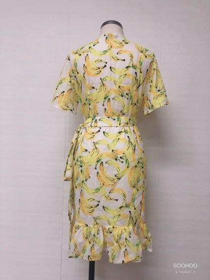 SH2002 Yellow banana dress