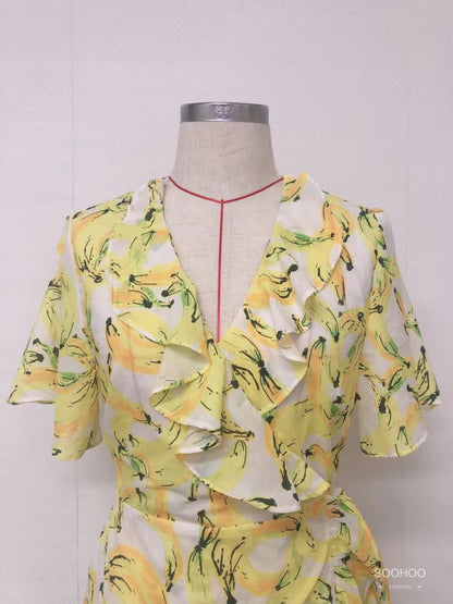 SH2002 Yellow banana dress