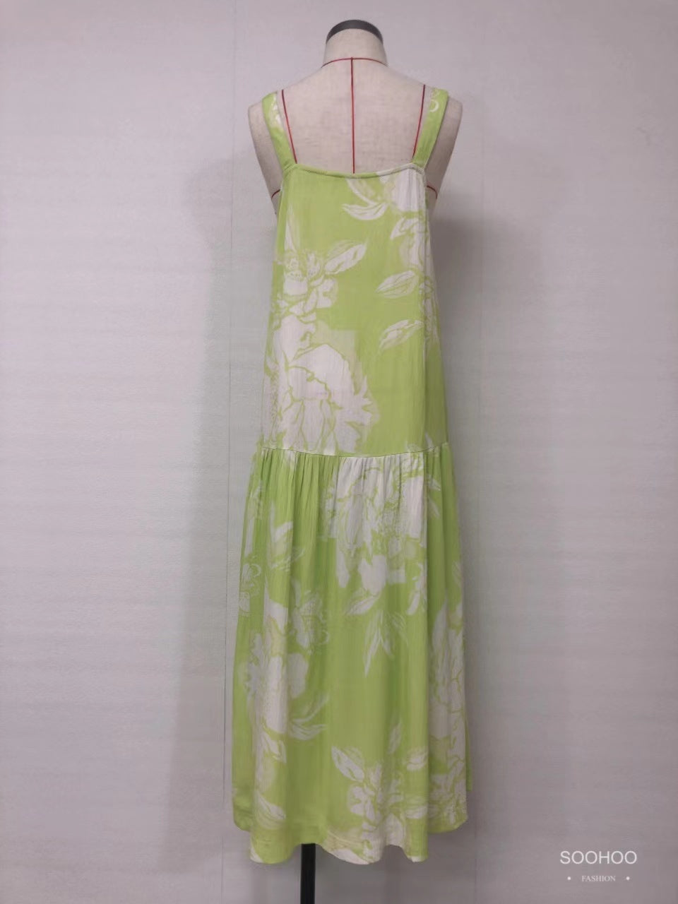 SH2003 Light green dress with large floral print